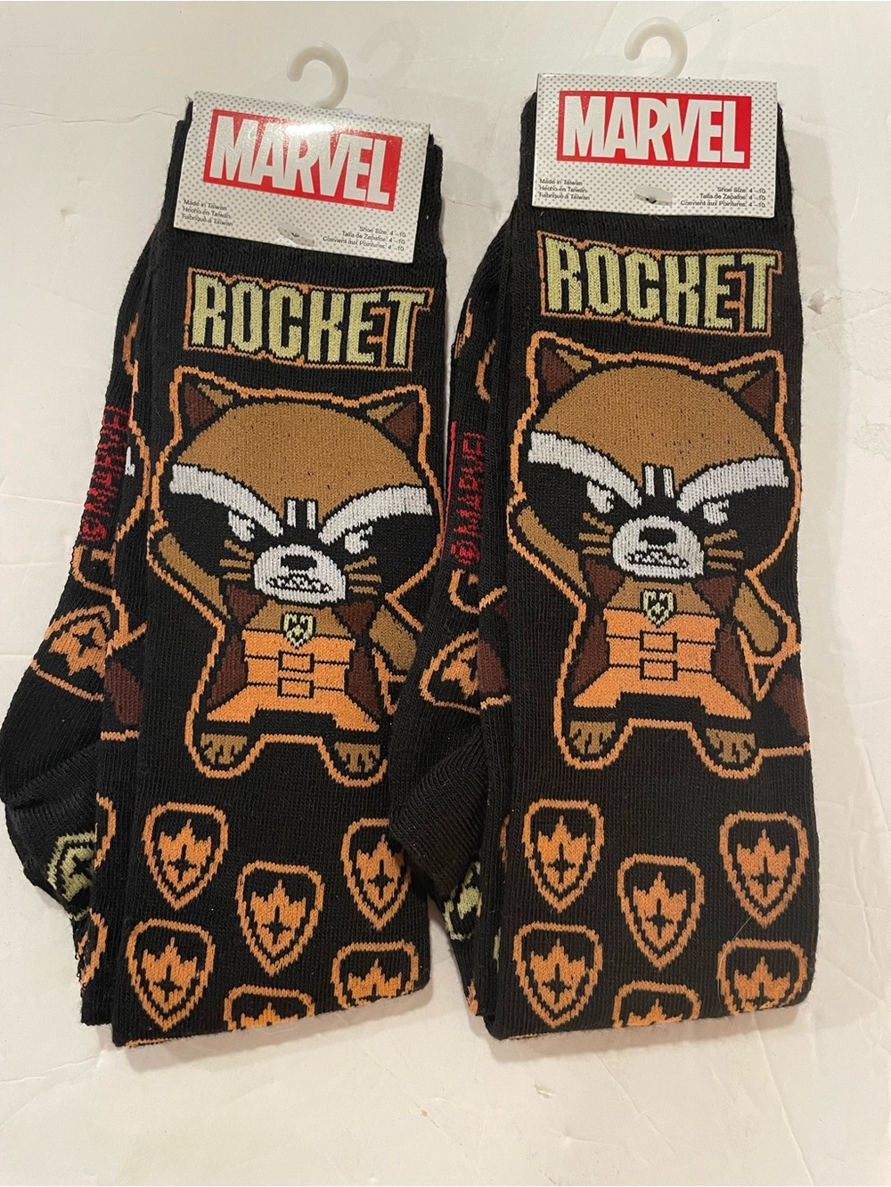 Marvel Rocket Socks set of 2 Brand new